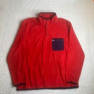 Polo Ralph Lauren quarter-snap fleece pullover men's red blue fleece xl